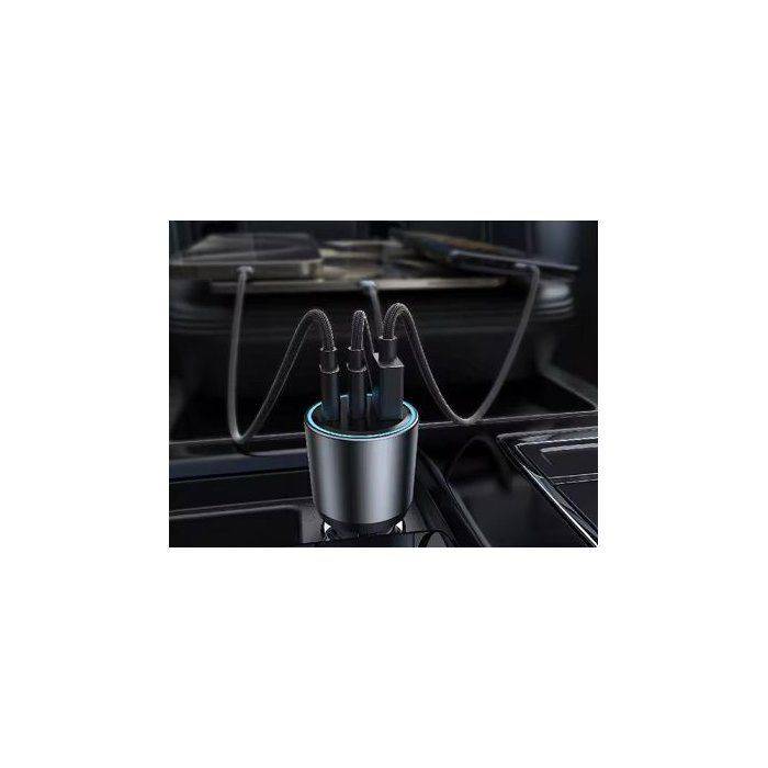 THOMSON Autolader - 12/24V - 95W - 2x USB-C PD 65W + PD 30W + USB-A QC 3.0 18W - Snelladen-3