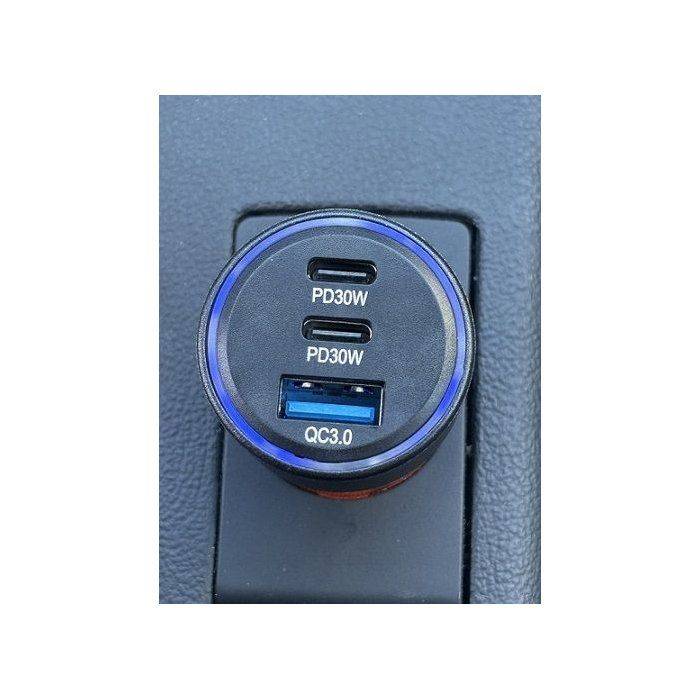 THOMSON Autolader - 12/24V - 60W - 2x USB-C PD 30W + USB-A QC 3.0 18W - Overvoltage, Overcurrent, Kortsluitbeveiliging-2