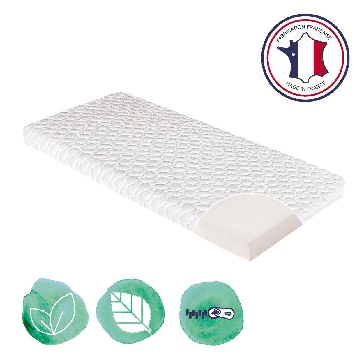 CANDIDE Fresh Crib Matras - 50 x 83 x 5 cm - Ideaal voor Co-sleeping 50x83x5cm-1