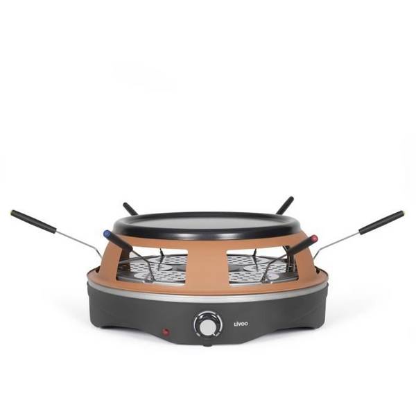 LIVOO Pizza Oven - DOC304 - 1200 W - 6 Mini Pizzas - Antiaanbaklaag