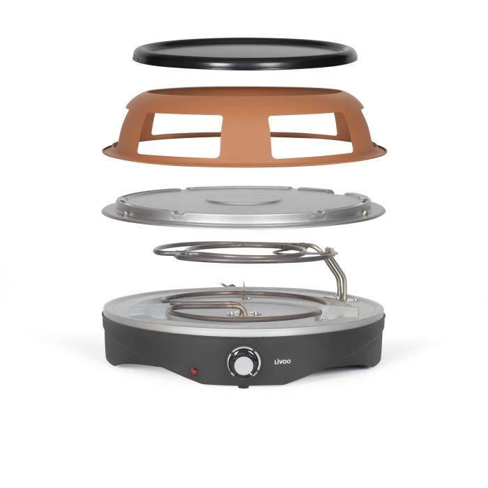 LIVOO Pizza Oven - DOC304 - 1200 W - 6 Mini Pizzas - Antiaanbaklaag-2