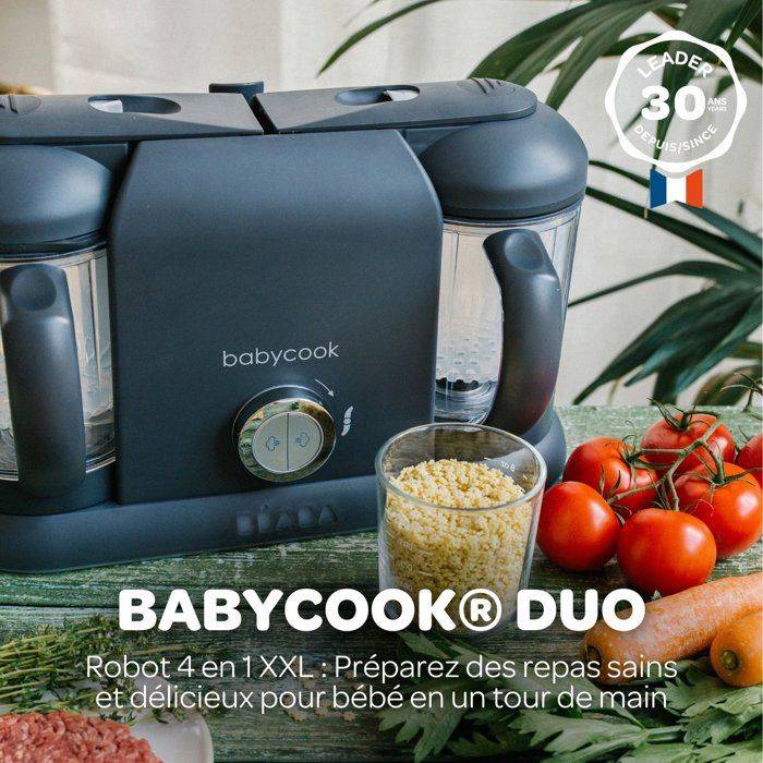 BÉABA - Babycook Duo - 6-in-1 Voedingsprocessor Pack + Siliconen Lepels - Donkergrijs-1