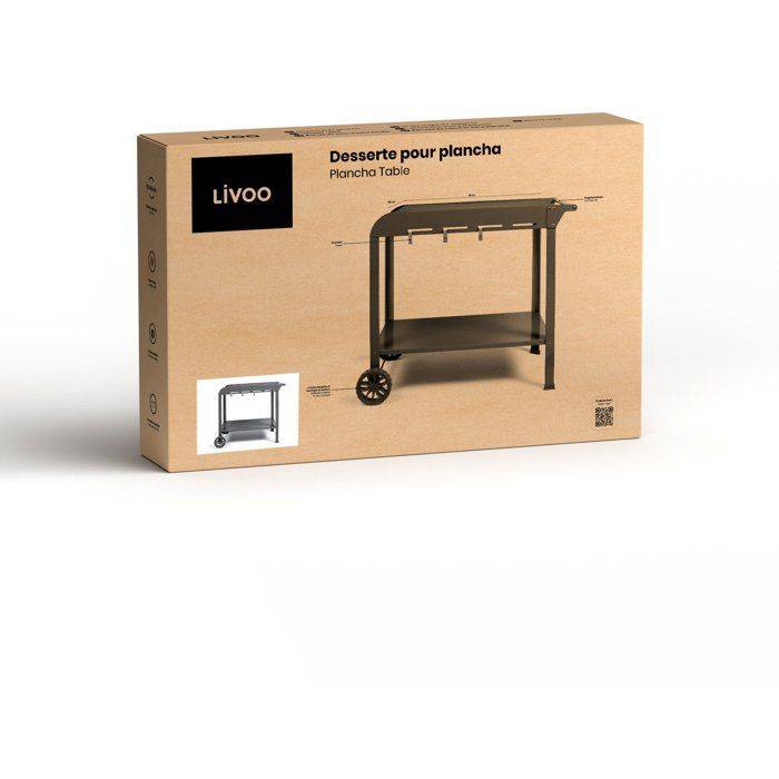 LIVOO Plancha Trolley - GS168G - 2 Wielen - Bovenblad 70 x 50 cm-3