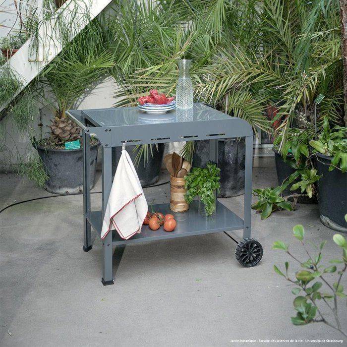 LIVOO Plancha Trolley - GS168G - 2 Wielen - Bovenblad 70 x 50 cm-4