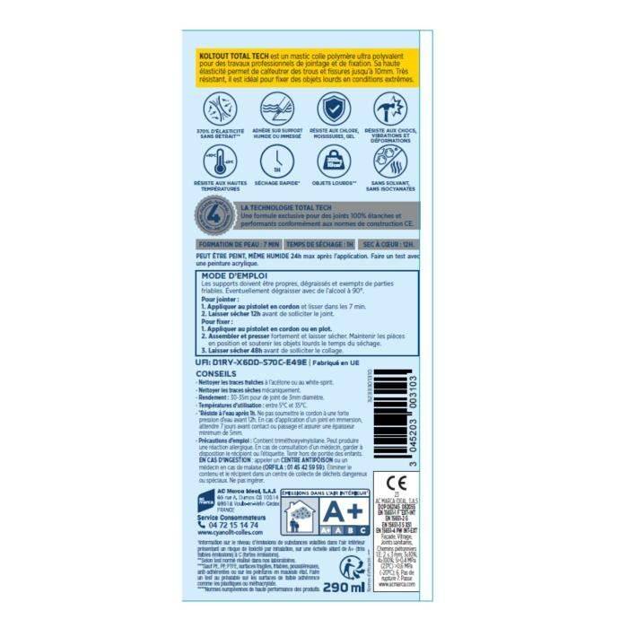 Cyanolit Total Tech Lijm 290 ml - Grijs - Sterk en Flexibel-1