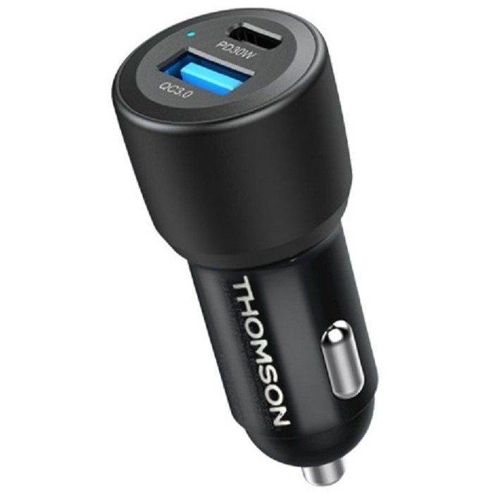 THOMSON Autolader en Kabelset - 12/24V 60W Autolader + Hoogwaardig 3A A naar L Kabel - 1,50 m-3