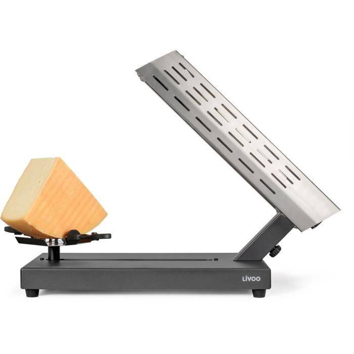 LIVOO Raclette Grill - DOC314 - 600W - Voor 6 tot 8 Personen - Verwijderbare 360° Kaashouder - 2 Spatels-1