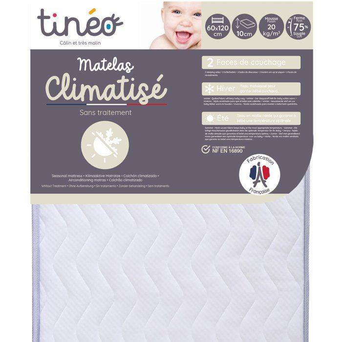 TINEO Matras met Klimaatregeling - 60 x 120 x 10 cm - Baby Matras 60x120x10cm-0