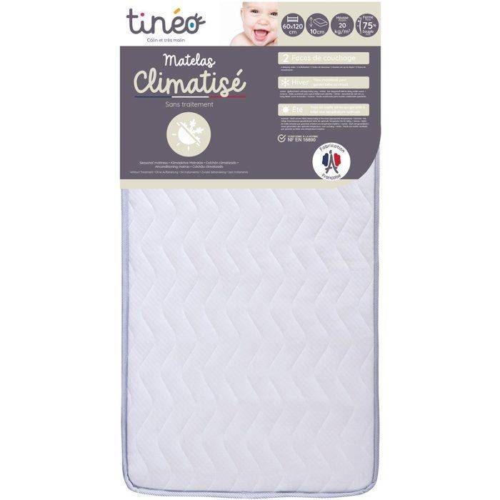 TINEO Matras met Klimaatregeling - 60 x 120 x 10 cm - Baby Matras 60x120x10cm-1