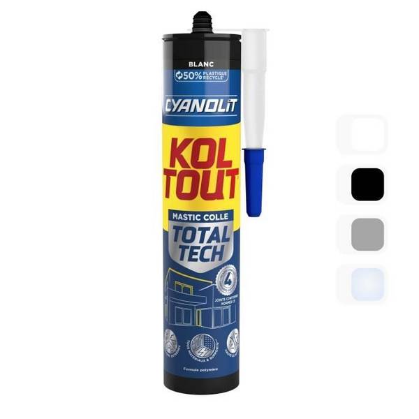 CYANOLIT Total tech Witte Lijm - 290 ml Cartridge - Multi-materiaal - Waterdicht en Flexibel
