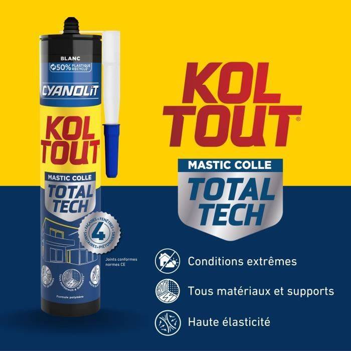 CYANOLIT Total tech Witte Lijm - 290 ml Cartridge - Multi-materiaal - Waterdicht en Flexibel-2