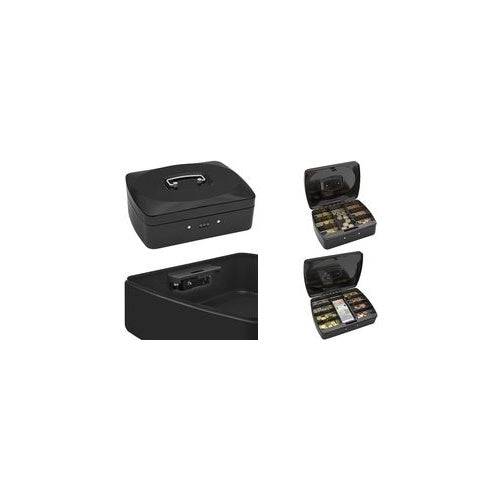 WEDO Kassabon met Combinatieslot, 7 Compartimenten, Zwart, 25 x 19 x 9 cm (146 321Z)-0
