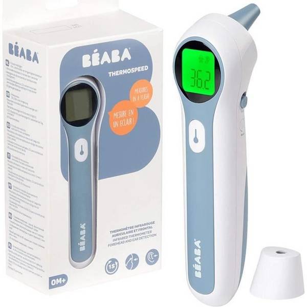BÉABA Infrarood Digitale Thermometer - Non-Contact - Voorhoofd, Oor, Kamermeting - Koortswaarschuwing - Thermospeed