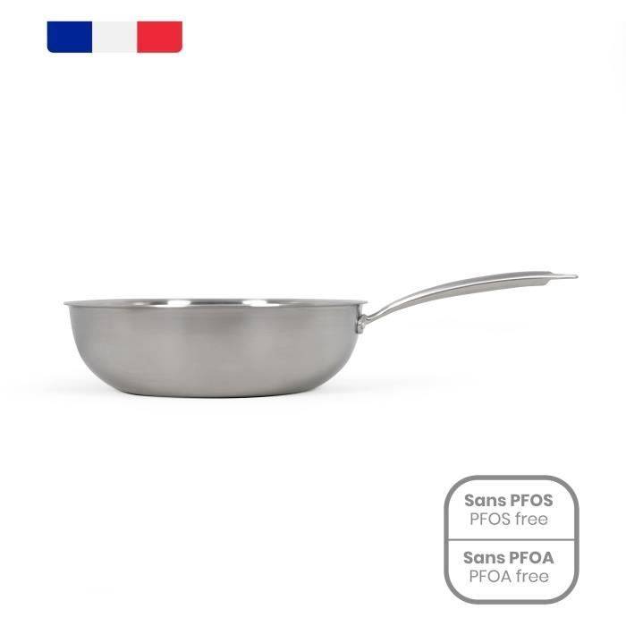 LIVOO Wok - MEP162 - RVS - Ø 28 cm - Geschikt voor alle kookplaten, inclusief inductie - Gemaakt in Frankrijk-2