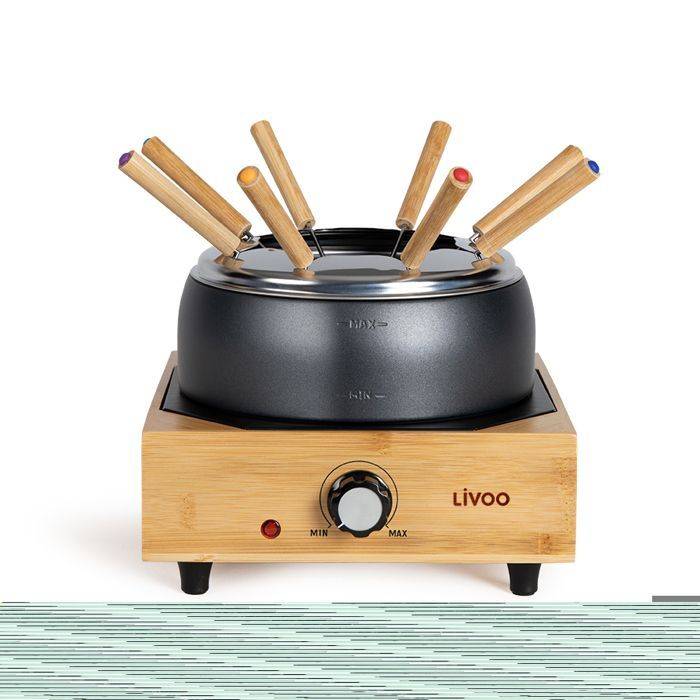 LIVOO Elektrische Fondue Set - DOC287 - 800W - 2 L - Voor 8 Personen - Verstelbare Thermostaat - Antiaanbakpan-0