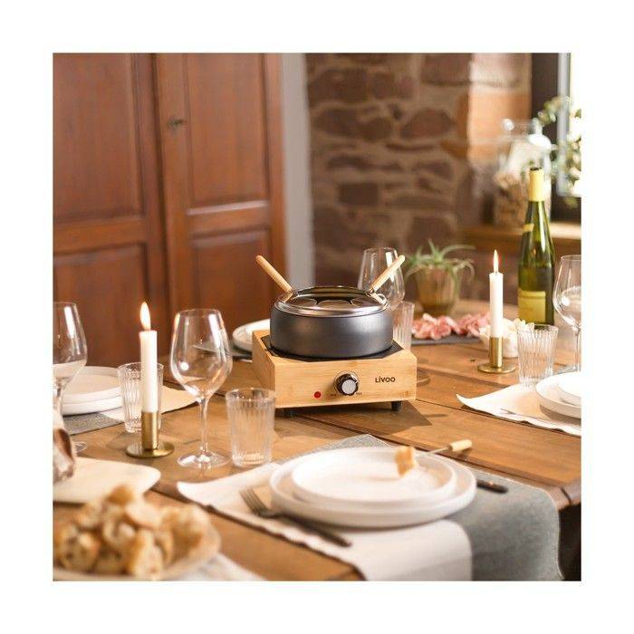 LIVOO Elektrische Fondue Set - DOC287 - 800W - 2 L - Voor 8 Personen - Verstelbare Thermostaat - Antiaanbakpan-1