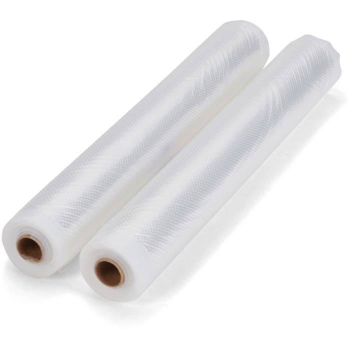 LIVOO Vacumeerfolie Set - DOM505 - 2 Rollen - 28 cm x 3 m - Compatibel met Universele Machines-0