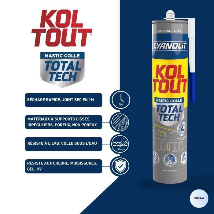 Cyanolit Total Tech Lijm 290 ml - Grijs - Sterk en Flexibel-4