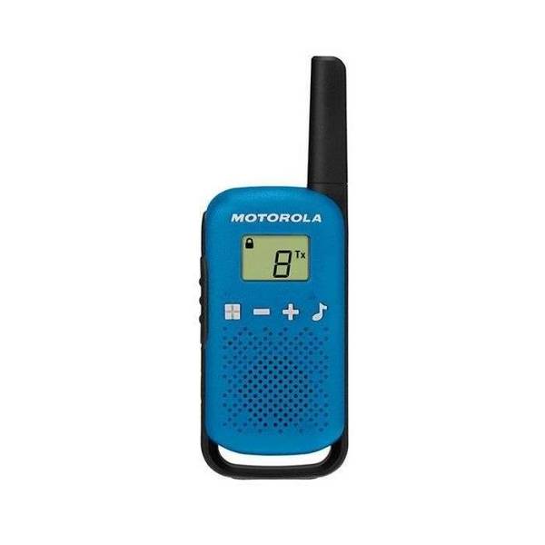 Motorola Walkie Talkie - 2 stuks - Blauw - Bereik 8 km - Handsfree - Vermogen 500 mW
