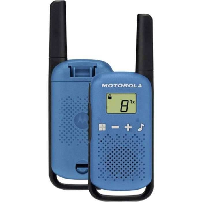 Motorola Walkie Talkie - 2 stuks - Blauw - Bereik 8 km - Handsfree - Vermogen 500 mW-2