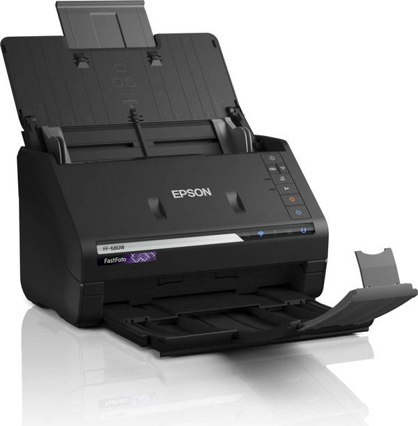 Epson FastFoto FF-680W Document Scanner Duplex A4 600 dpi 45 ppm USB 3.0 Wi-Fi (B11B237401WB) 3yrs