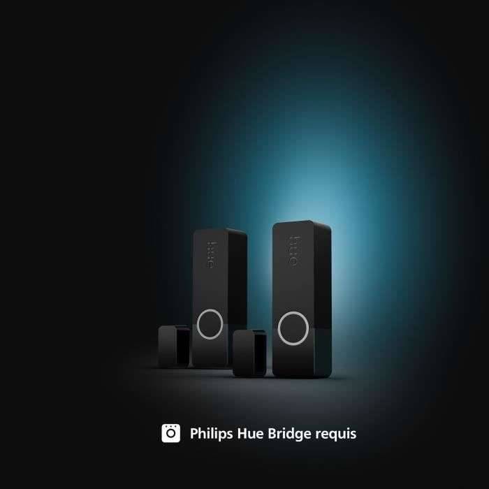 Contactsensoren - Philips Hue - Secure - x 2 - Zwart - Eenvoudige installatie - App-bediening-2