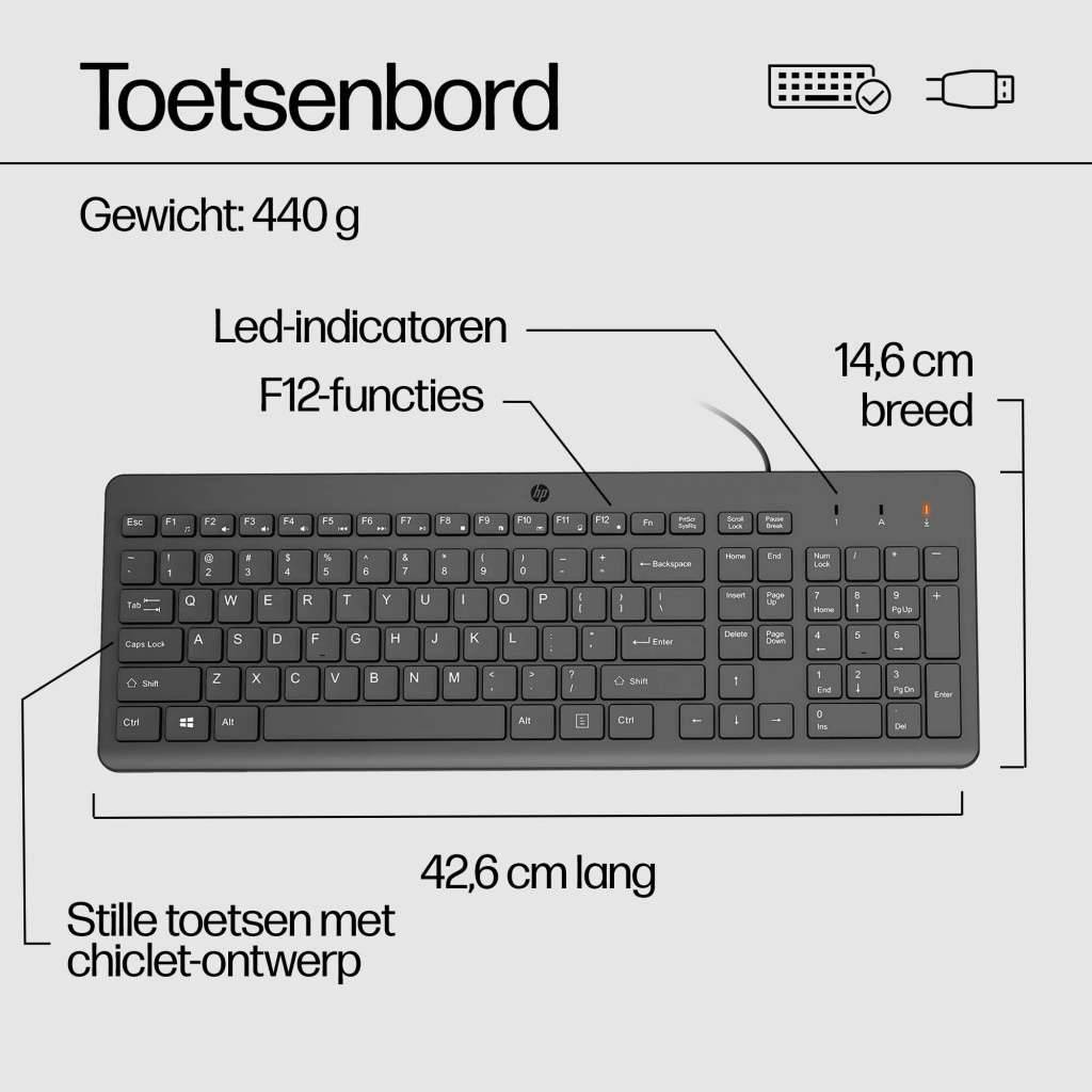 HP INC HP 150 muis en toetsenbord met kabel-2