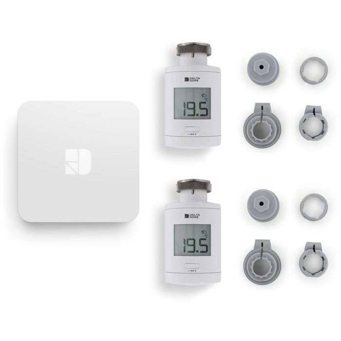 Thermostatische radiatorkranen en aansluitdoos - Delta Dore - TRV 1.0 aansluitpakket - 6050664-0