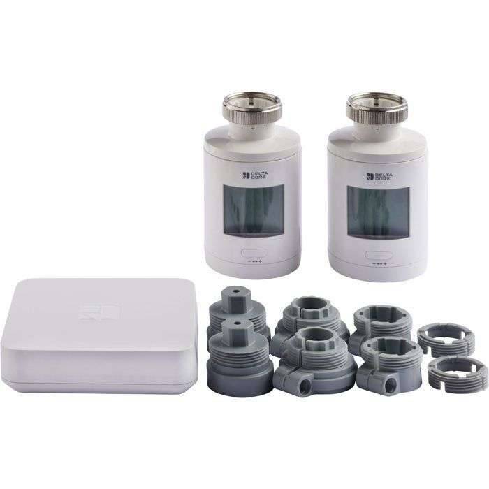 Thermostatische radiatorkranen en aansluitdoos - Delta Dore - TRV 1.0 aansluitpakket - 6050664-1