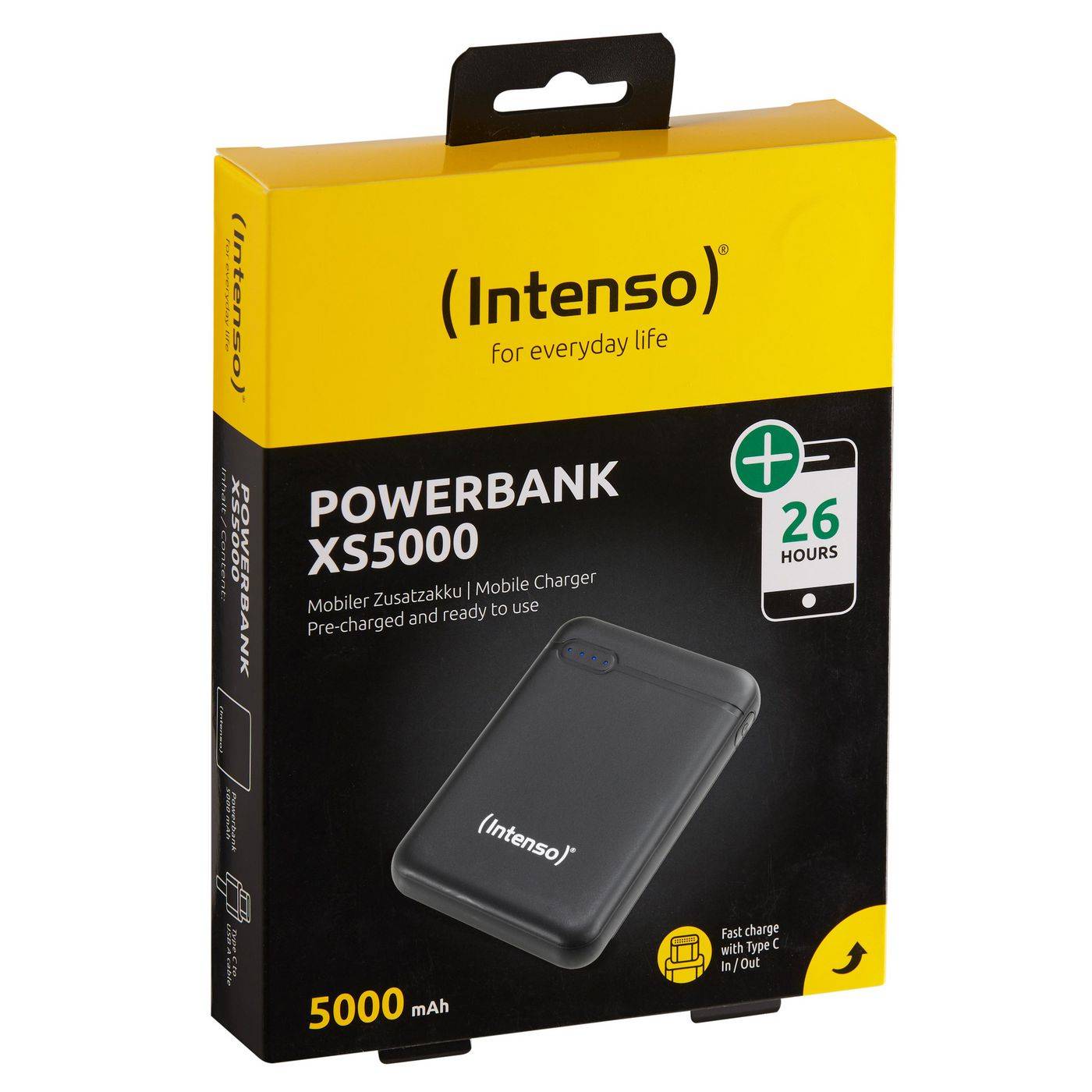 Intenso Intenso Powerbank XS5000, Li-polymeer, 5V - 2.1A, zwart-1