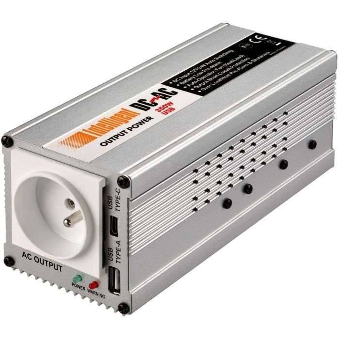 Spanningsomvormer - THOMSON - Auto 12/24/220 V - 350 W - USB-A + USB-C poorten-0