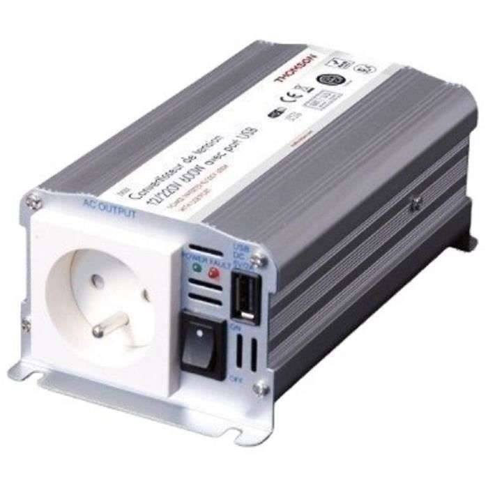 Spanningsomvormer - THOMSON - 12/220 V - 600 W - Met USB-aansluiting-0