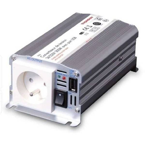 Spanningsomvormer - THOMSON - 24/220 V - 300 W - Met USB-aansluiting