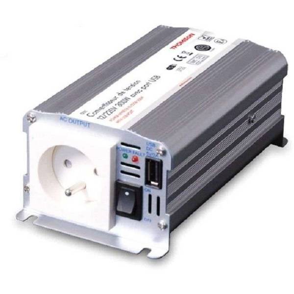 Spanningsomvormer - THOMSON - 12/220 V - 300 W - Met USB-aansluiting