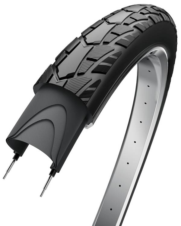 Buitenband Edge Performance Tour 28 x 1 1/2" / 40-635  - Zwart met reflectie
