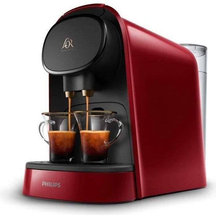PHILIPS L'Or Barista LM8012 / 51 dubbele espresso capsule koffiemachine - Rood + 9 capsules-0