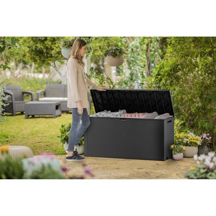 KETER 270 L Opbergbox voor Buiten Grijs Emily Tuinschat-4