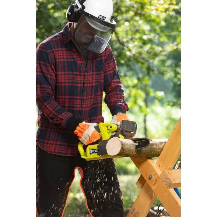 RYOBI 18V ONE+ Compacte Kettingzaag - 20 cm Gidsbalk - 4,6 m/s - Zijspanner + 2,5 Ah Accu en 1,5 A Oplader - RY18CS20A-1-1