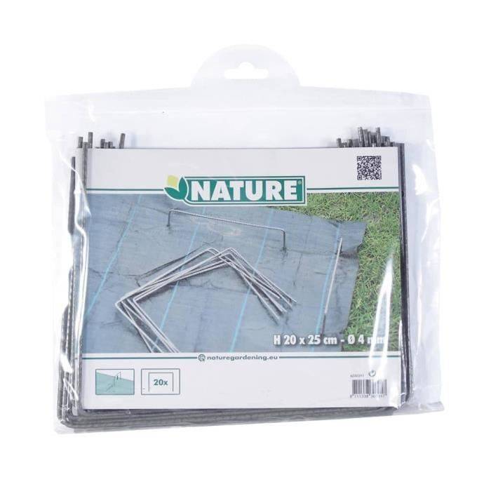 NATURE Zeil Fixatie Pinnen - 20 stuks, 25 x 20 cm, Metaal-4