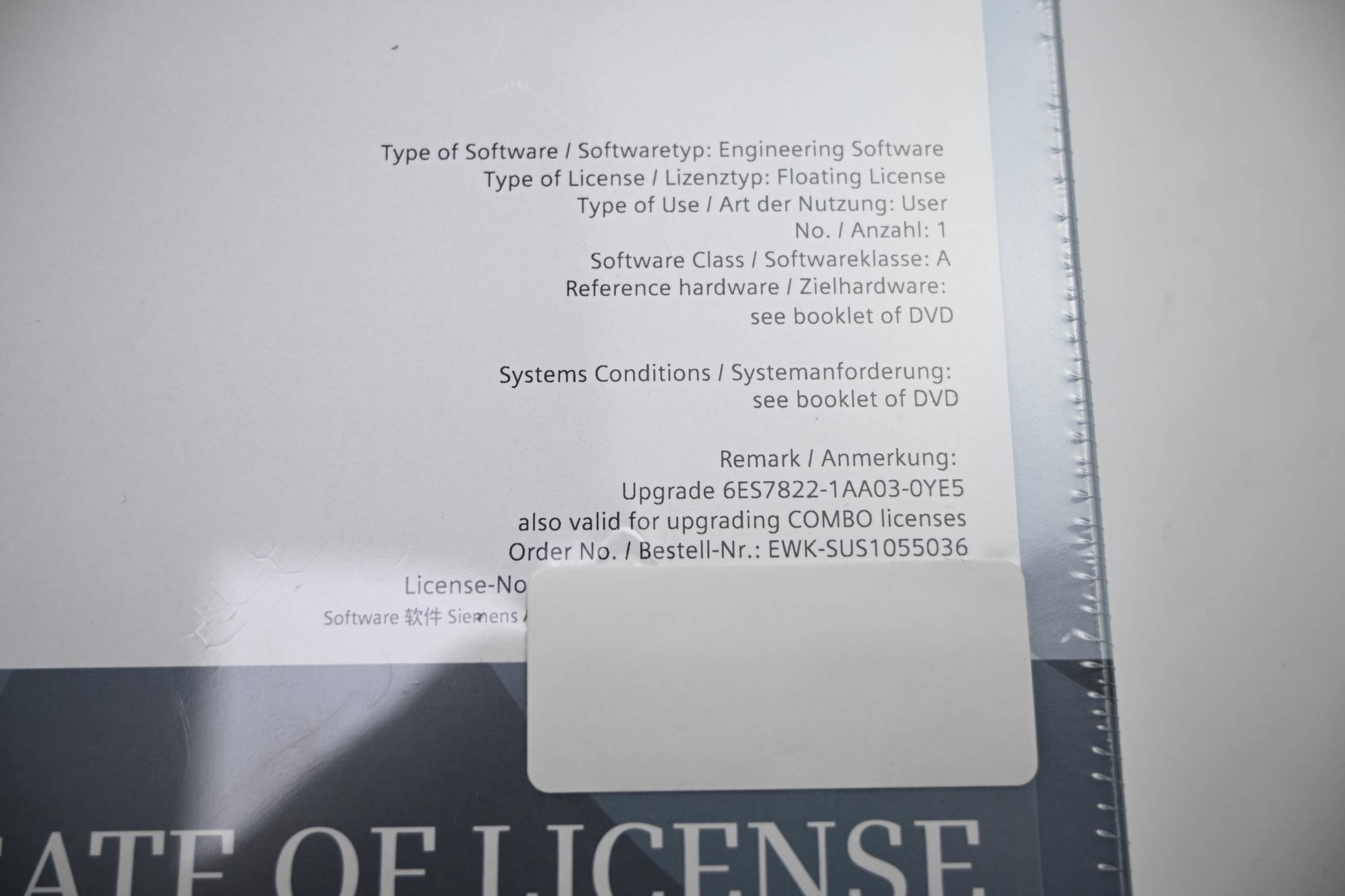 Siemens - 6ES7822-1AA03-0YE5 + EWK-SUS1055036-2