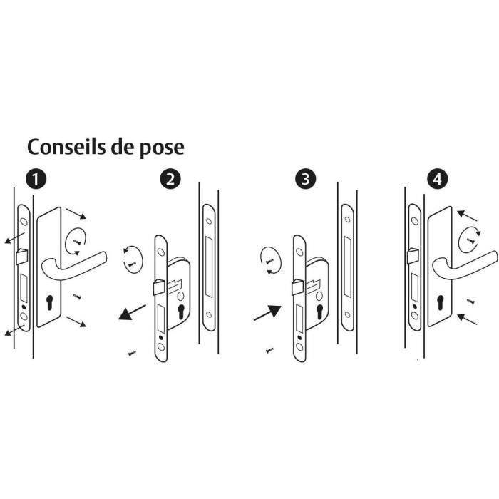 YALE Insteekslot met Cilinderopening - Y50R-A40/B - 40 mm Afstand, 135 mm Behuizing - Omkeerbare Bout, Ronde Eindplaat --3