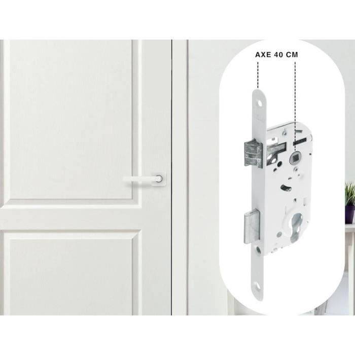 YALE Insteekslot met Cilinderopening - Y50R-A40/B - 40 mm Afstand, 135 mm Behuizing - Omkeerbare Bout, Ronde Eindplaat --4