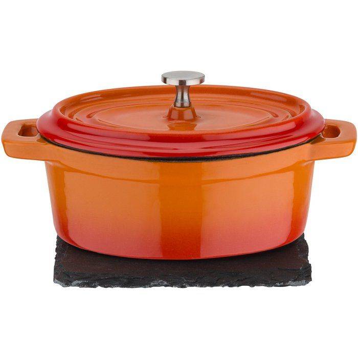 GSW Mini Garnek - Massief Gietijzer - 718356 - Geschikt voor Inductie - Oranje-0