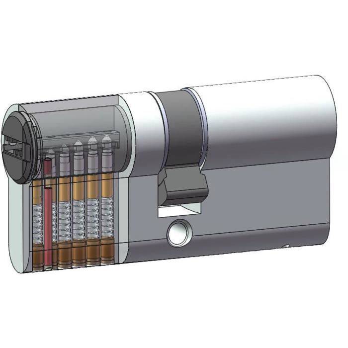 YALE Cilinder 1000+ Serie 30x60 mm Vernikkeld - 6 Pinnen - Ontkoppelbaar-3