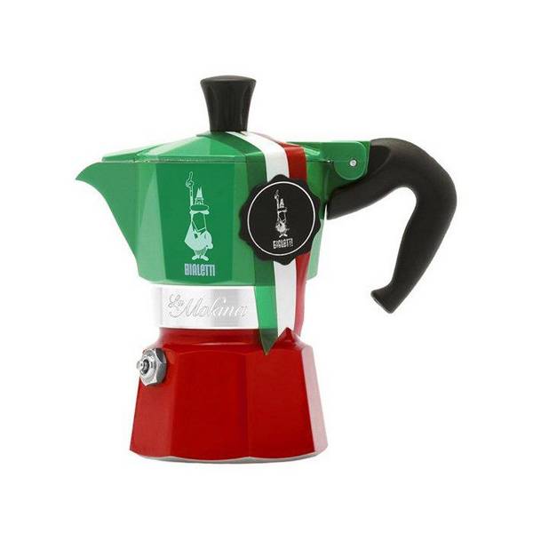BIALETTI Italiaanse Koffiezetter - La Mokina Italia - Geschikt voor alle kookplaten behalve inductie - 1 kopje - 40 ml -