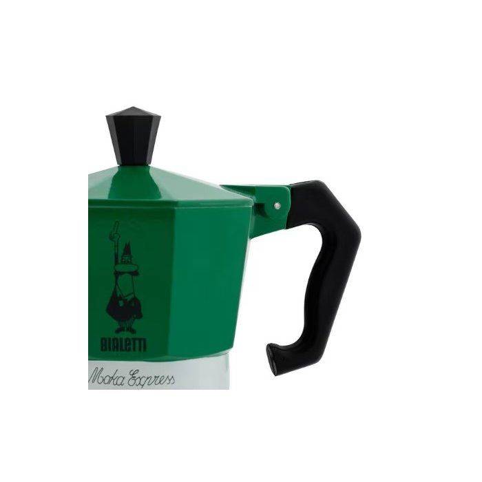 BIALETTI Italiaanse Koffiezetter - La Mokina Italia - Geschikt voor alle kookplaten behalve inductie - 1 kopje - 40 ml --1