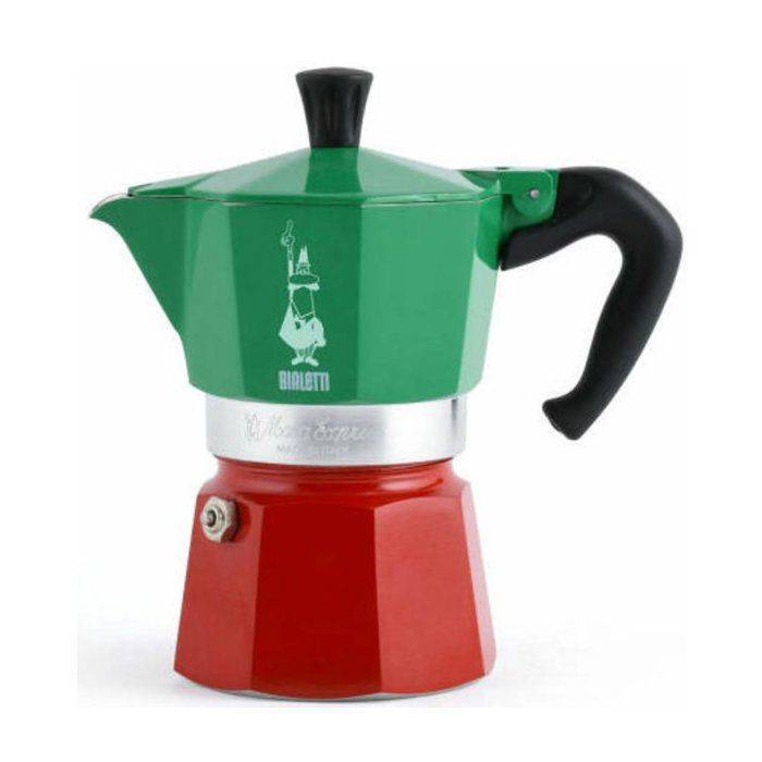 BIALETTI Italiaanse Koffiezetter - La Mokina Italia - Geschikt voor alle kookplaten behalve inductie - 1 kopje - 40 ml --2