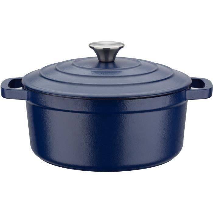 GSW Gietijzeren Stoofpan - 20 cm - Rond - Inductie Geschikt - BLUE MAGIC-0