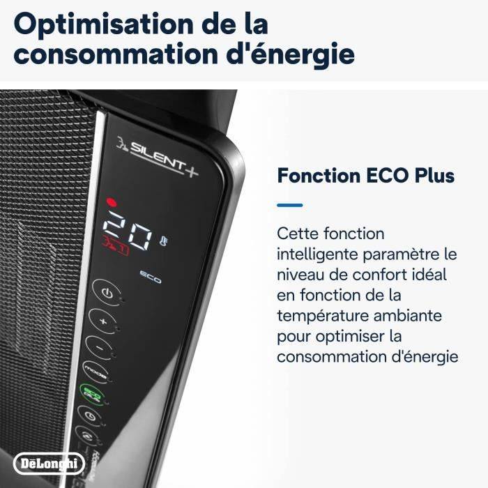 De'Longhi Keramische Ventilatorverwarming - DCH7993ER.BC - 2400W - Zwart en Chroom-3