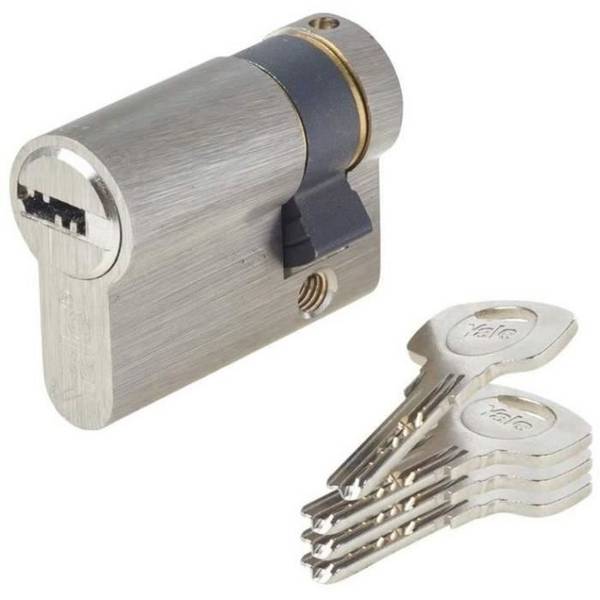 YALE Halve Cilinderslot - YC1000+ - 30x10 mm - 6 Pinnen - Vernikkeld